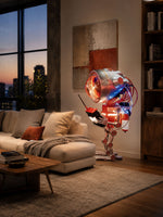 Neo Scout Robot Sculpture Floor Lamp with Glowing Visor