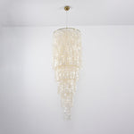 Nerida Shell Chandelier — Natural Shell & Gold Ring Pendant Light