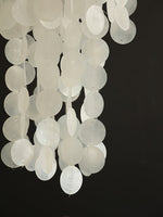 Nerida Shell Chandelier — Natural Shell & Gold Ring Pendant Light