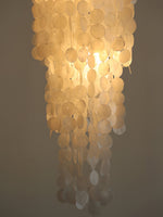 Nerida Shell Chandelier — Natural Shell & Gold Ring Pendant Light