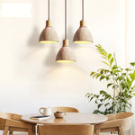 Nerio Pendant Light in Natural Travertine and Wood