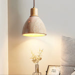 Nerio Pendant Light in Natural Travertine and Wood