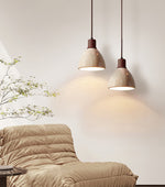 Nerio Pendant Light in Natural Travertine and Wood