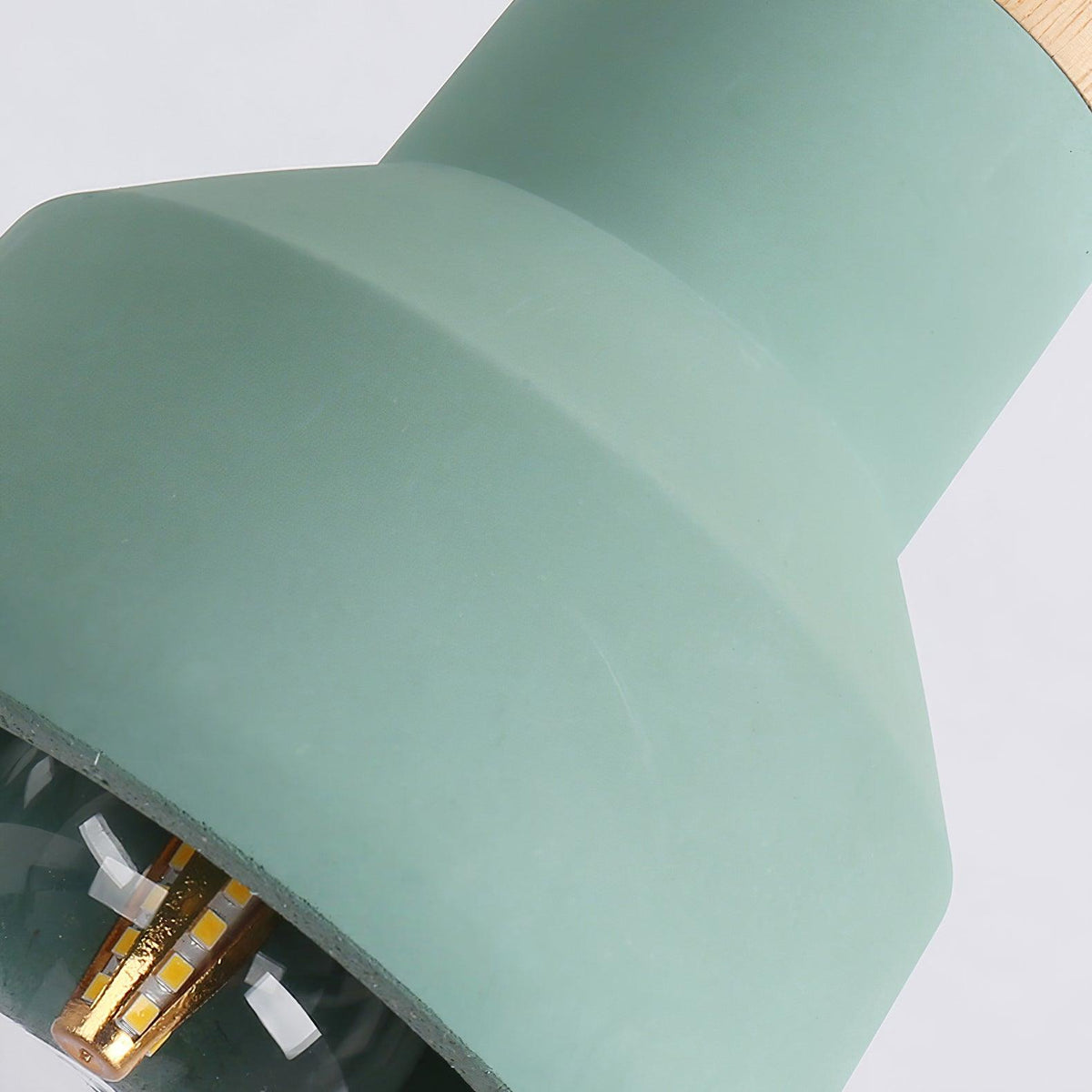Nessa Wood Pendant Light – Sculptural Cement & Wood Island Pendant for Modern Interiors