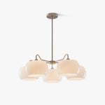 Nickel Persimmon Glass Chandelier – Modern 3 or 5-Light Pendant for Dining Room and Kitchen Island