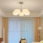 Nickel Persimmon Glass Chandelier – Modern 3 or 5-Light Pendant for Dining Room and Kitchen Island
