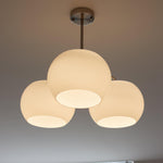 Nickel Persimmon Glass Chandelier – Modern 3 or 5-Light Pendant for Dining Room and Kitchen Island