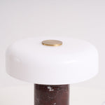 Lunara Marble Table Lamp with Opaline Glass Shade
