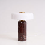 Lunara Marble Table Lamp with Opaline Glass Shade