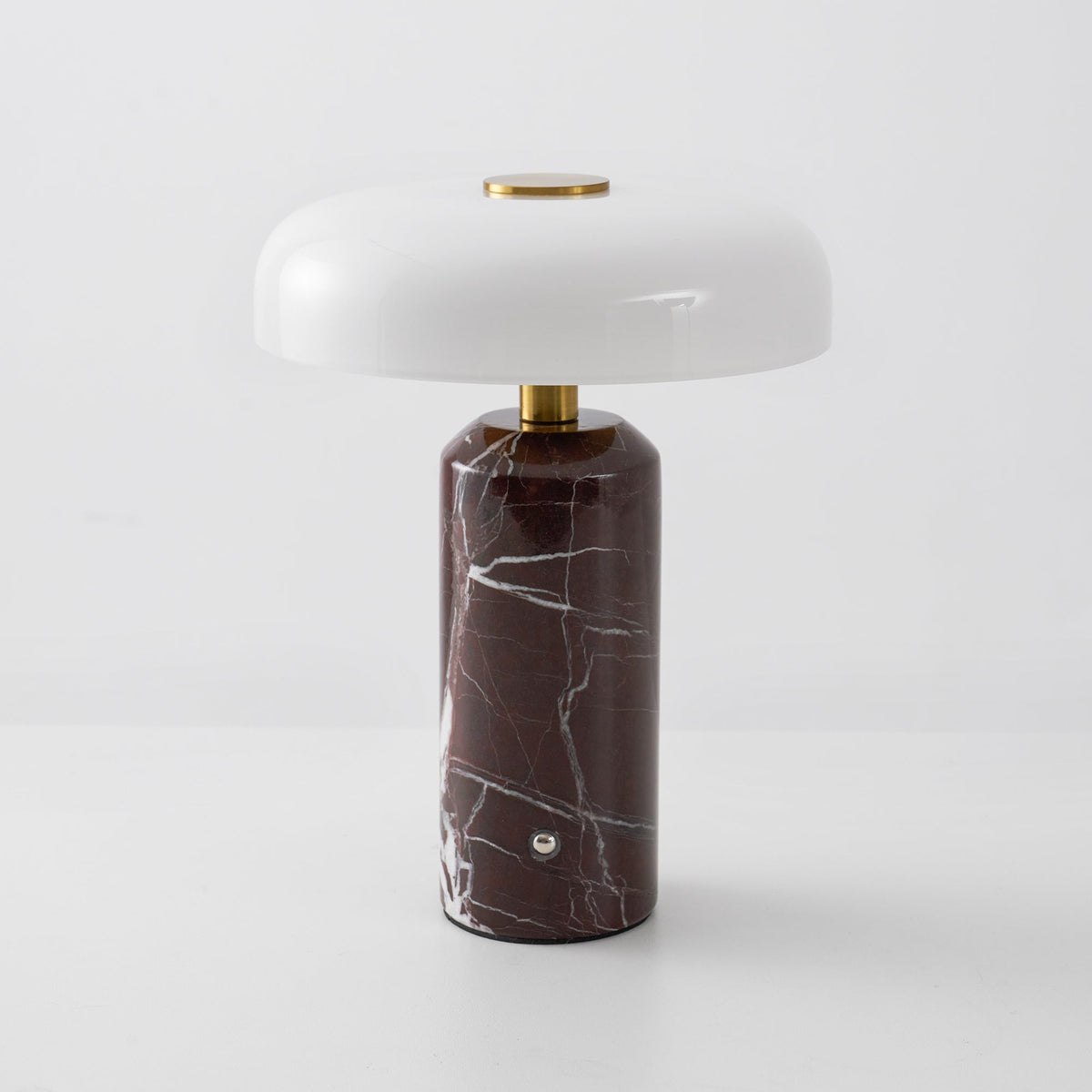 Lunara Marble Table Lamp with Opaline Glass Shade