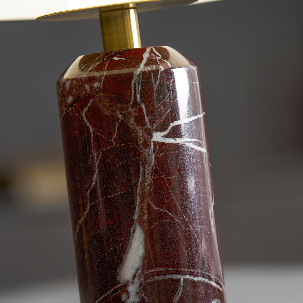 Lunara Marble Table Lamp with Opaline Glass Shade