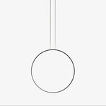 Nightfall Circle LED Pendant Light – Modern Black Metal Hanging Lamp