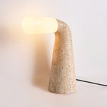 Nilo Travertine Table Lamp – Sculptural Stone Accent Light