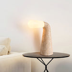 Nilo Travertine Table Lamp – Sculptural Stone Accent Light