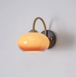 Nilo Wall Sconce in Amber Glass and Brass for Modern Interiors