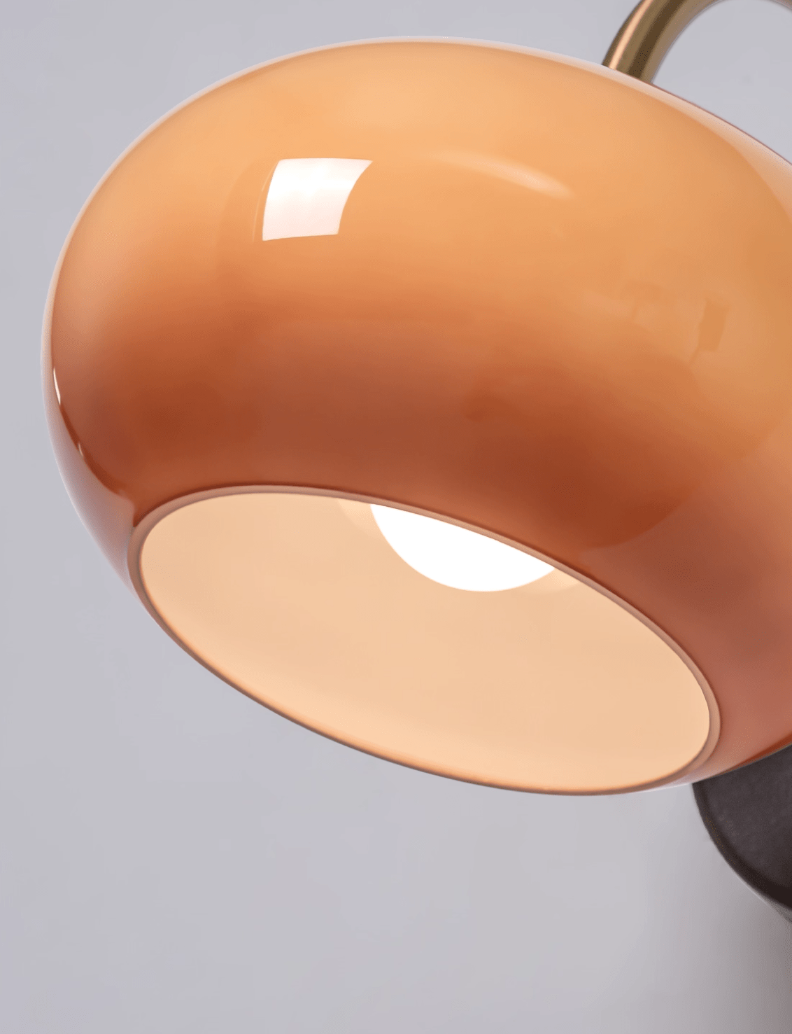 Nilo Wall Sconce in Amber Glass and Brass for Modern Interiors