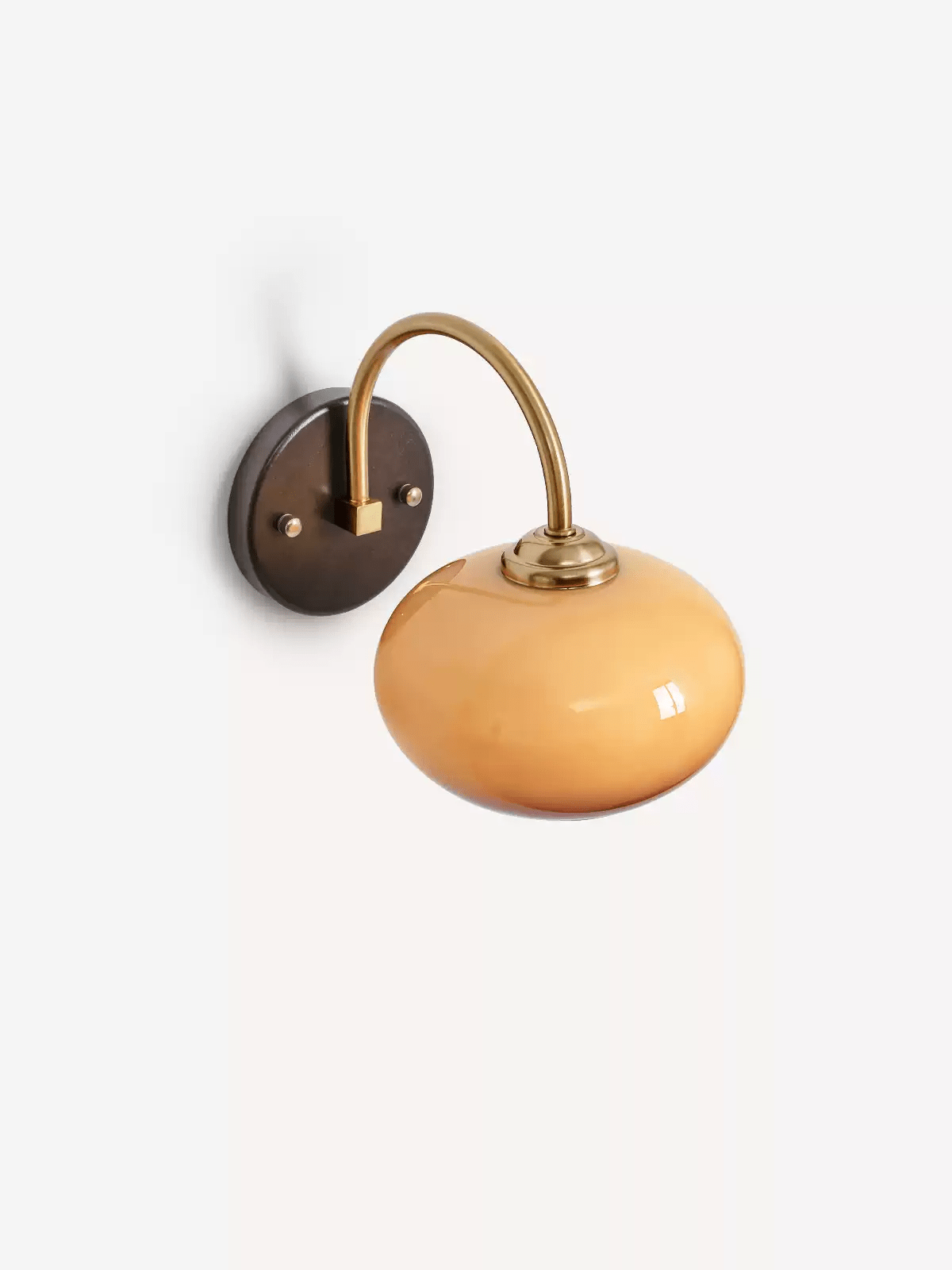 Nilo Wall Sconce in Amber Glass and Brass for Modern Interiors