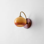 Nilo Wall Sconce in Amber Glass and Brass for Modern Interiors