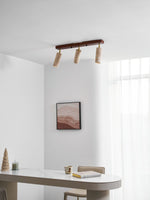 Nimbus Ceiling Spotlight in Walnut and Travertine