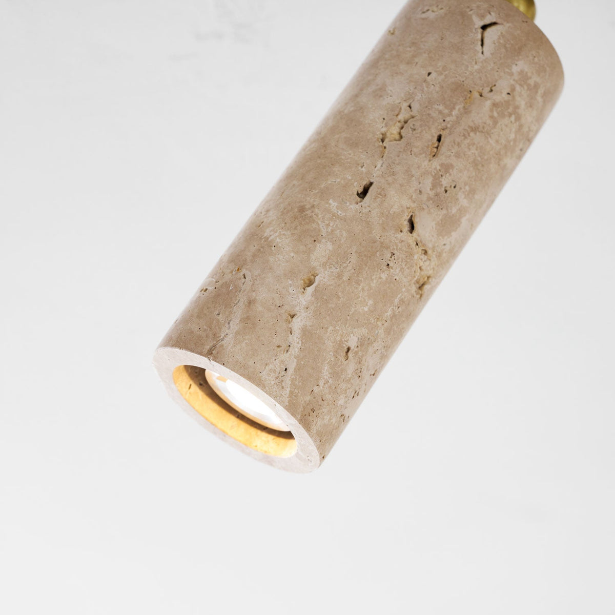 Nimbus Ceiling Spotlight in Walnut and Travertine