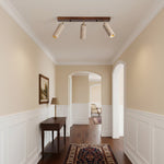 Nimbus Ceiling Spotlight in Walnut and Travertine