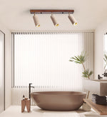 Nimbus Ceiling Spotlight in Walnut and Travertine
