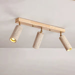 Nimbus Ceiling Spotlight in Walnut and Travertine