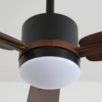 Nimora Ceiling Fan Light with LED and Remote – Modern Walnut Finish