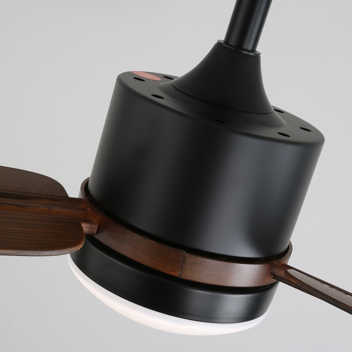 Nimora Ceiling Fan Light with LED and Remote – Modern Walnut Finish