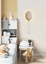 Nino Travertine Wall Sconce — Sculptural Balloon LED Light