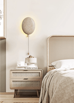 Nino Travertine Wall Sconce — Sculptural Balloon LED Light