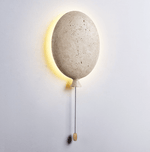 Nino Travertine Wall Sconce — Sculptural Balloon LED Light