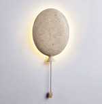 Nino Travertine Wall Sconce — Sculptural Balloon LED Light