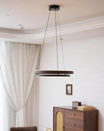 Haloa Modern Wood and Metal LED Pendant Light for Dining and Living Spaces