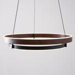 Haloa Modern Wood and Metal LED Pendant Light for Dining and Living Spaces