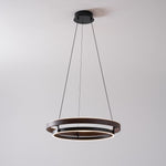 Haloa Modern Wood and Metal LED Pendant Light for Dining and Living Spaces