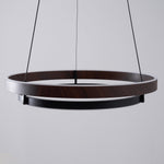 Haloa Modern Wood and Metal LED Pendant Light for Dining and Living Spaces