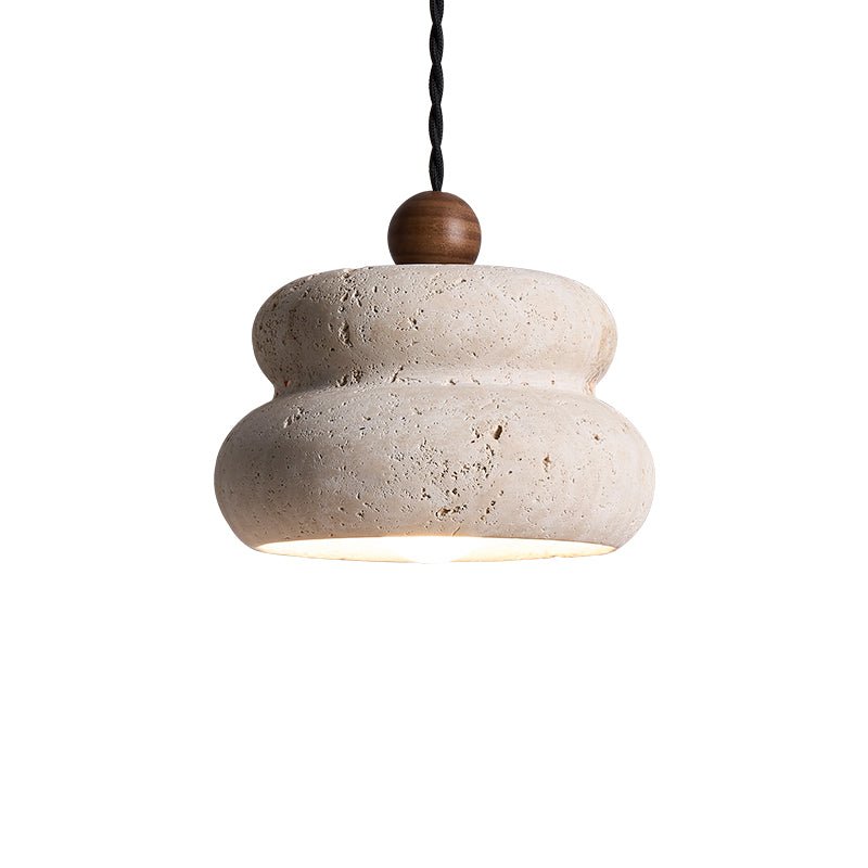 Nivora Travertine Pendant Light – Sculptural Stone Hanging Lamp for Modern Interiors
