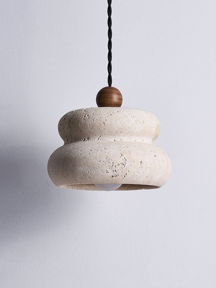 Nivora Travertine Pendant Light – Sculptural Stone Hanging Lamp for Modern Interiors