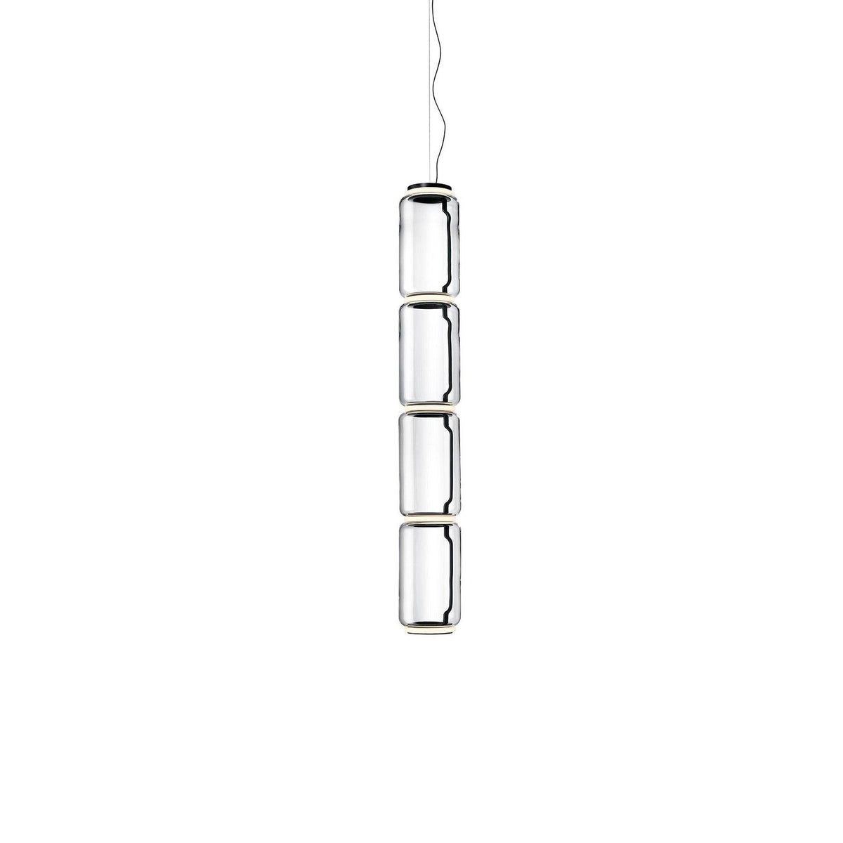 Modular Glass LED Pendant Light with Cylinder, Cone & Bowl Shades