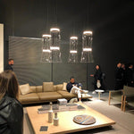 Modular Glass LED Pendant Light with Cylinder, Cone & Bowl Shades