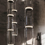 Modular Glass LED Pendant Light with Cylinder, Cone & Bowl Shades