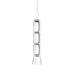 Modular Glass LED Pendant Light with Cylinder, Cone & Bowl Shades