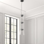 Modular Glass LED Pendant Light with Cylinder, Cone & Bowl Shades