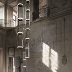 Modular Glass LED Pendant Light with Cylinder, Cone & Bowl Shades
