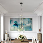 Modular Glass LED Pendant Light with Cylinder, Cone & Bowl Shades