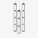 Modular Glass LED Pendant Light with Cylinder, Cone & Bowl Shades