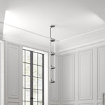 Modular Glass LED Pendant Light with Cylinder, Cone & Bowl Shades