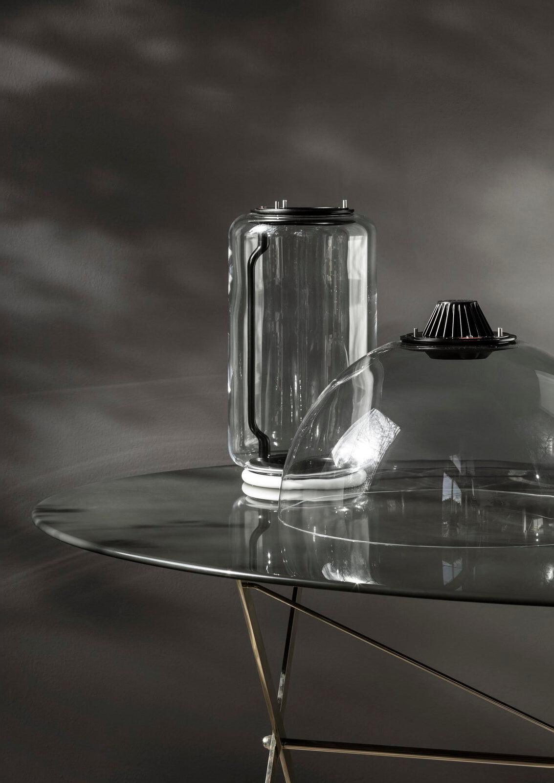 Modular Glass LED Pendant Light with Cylinder, Cone & Bowl Shades