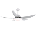 Noctura 48" LED Ceiling Fan Light with Remote – Modern Minimalist Black/White